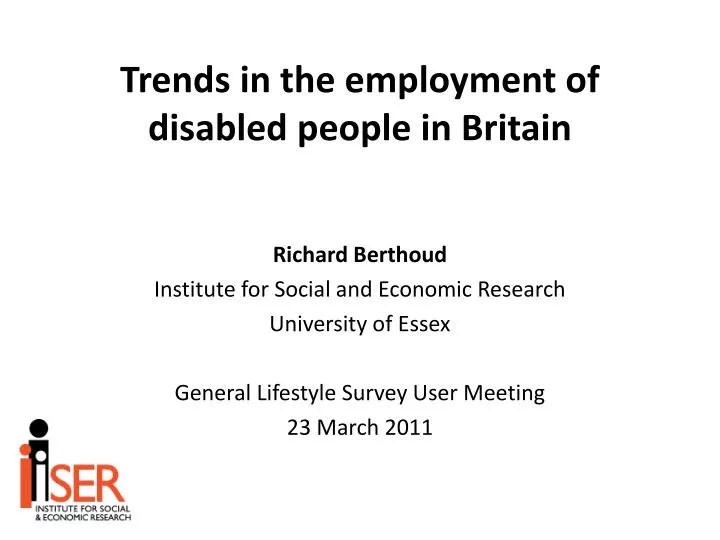 trends in the employment of disabled people in britain