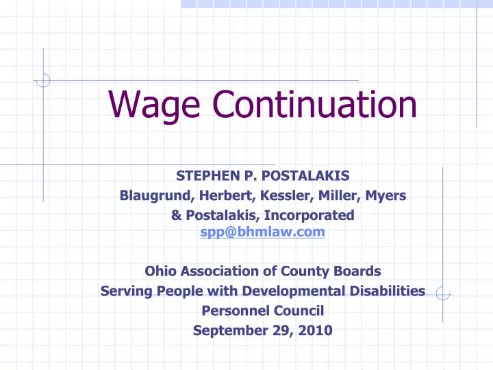 wage continuation