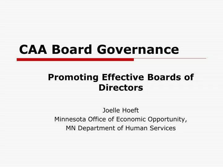 caa board governance