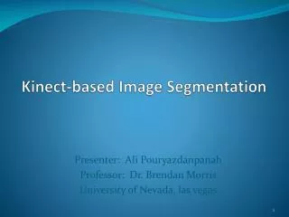 Kinect-based Image Segmentation