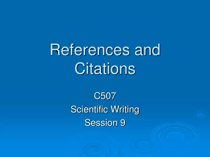 references and citations