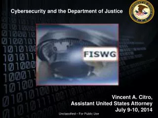 Cybersecurity and the Department of Justice