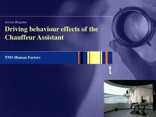 Driving behaviour effects of the Chauffeur Assistant