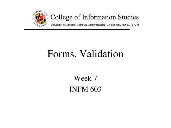 forms validation