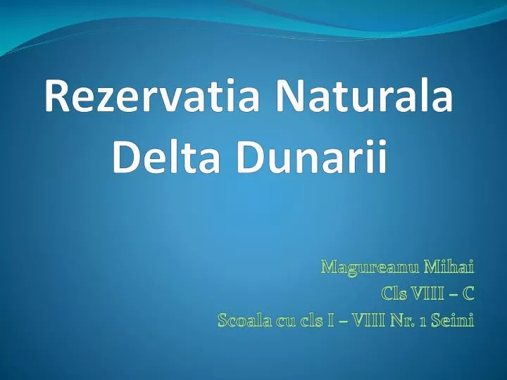 rezervatia naturala delta dunarii