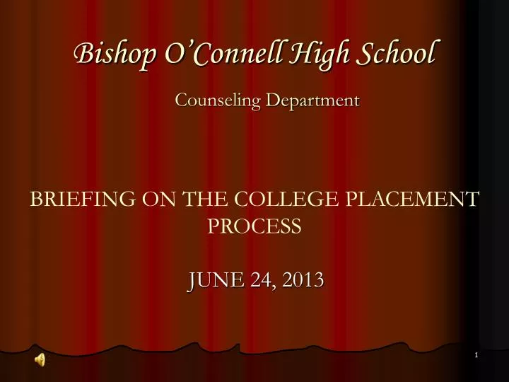 bishop o connell high school