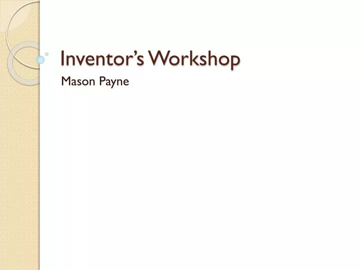 inventor s workshop