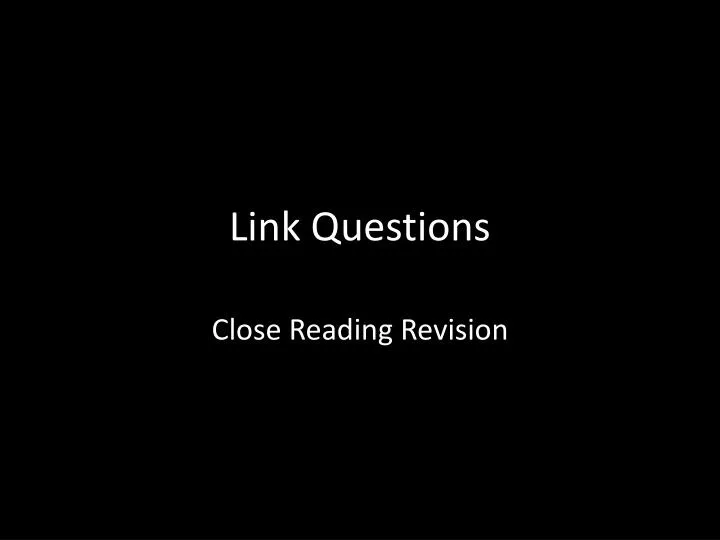 link questions