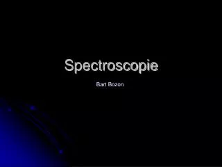 spectroscopie