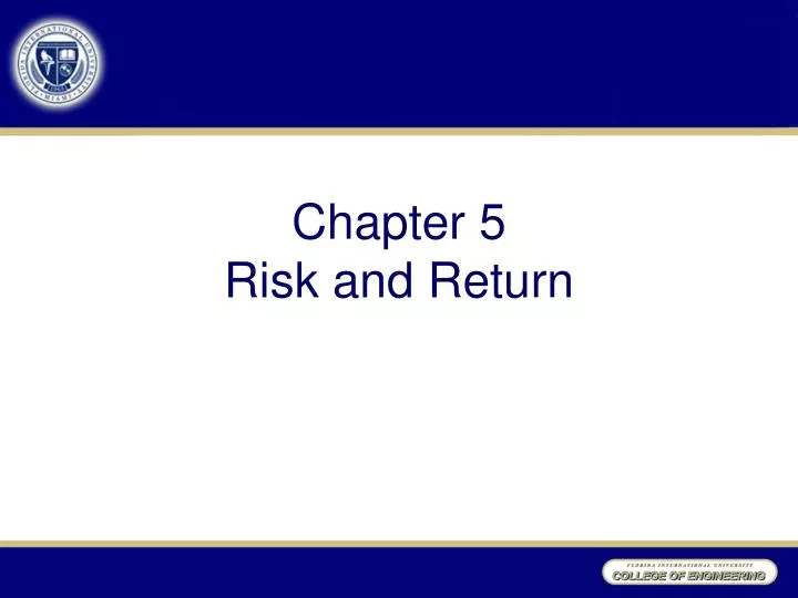 chapter 5 risk and return