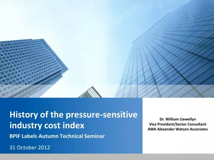 history of the pressure sensitive industry cost index