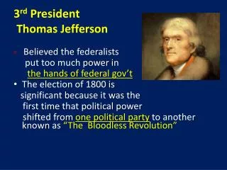 3 rd president thomas jefferson