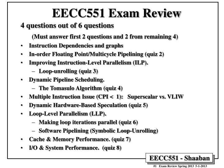 eecc551 exam review