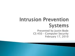 intrusion prevention systems