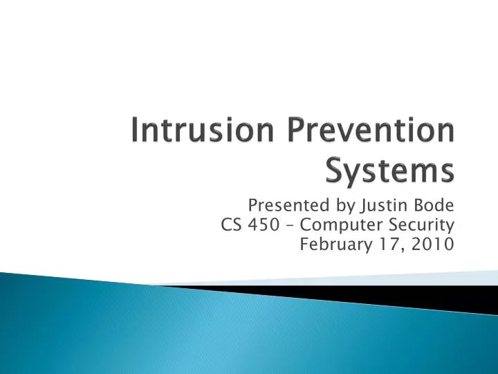 intrusion prevention systems