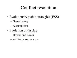conflict resolution