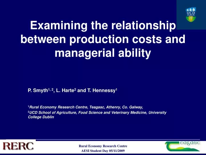 examining the relationship between production costs and managerial ability