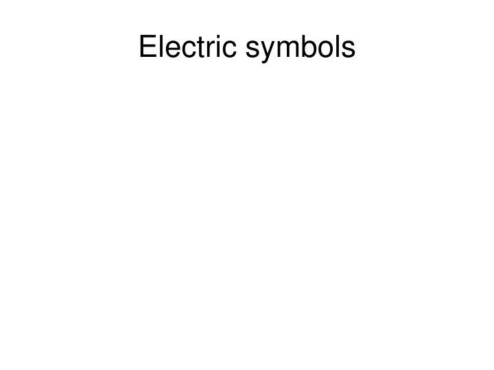 electric symbols