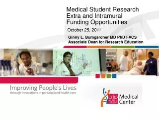 Medical Student Research Extra and Intramural Funding Opportunities