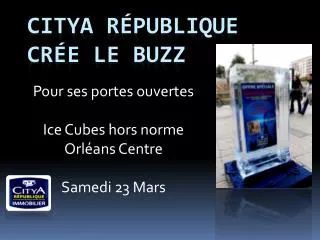 pour ses portes ouvertes ice cubes hors norme orl ans centre samedi 23 mars