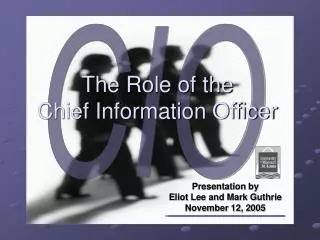 The Role of the Chief Information Officer