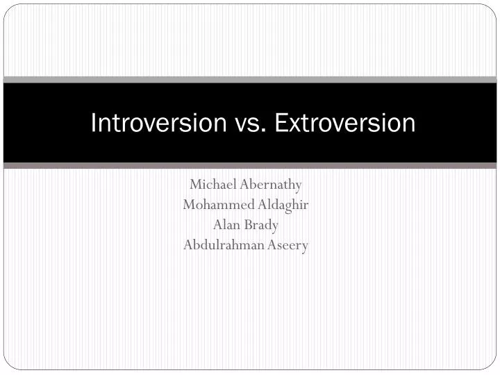 introversion vs extroversion