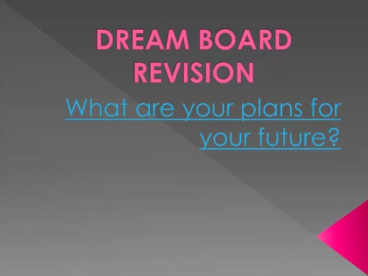 dream board revision