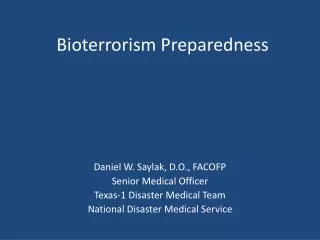 Bioterrorism Preparedness