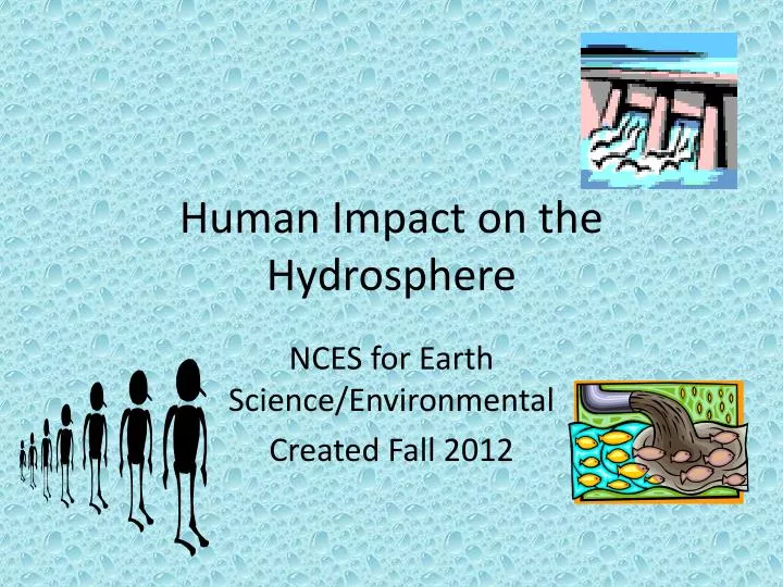 human impact on the hydrosphere