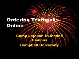 Ordering Textbooks Online