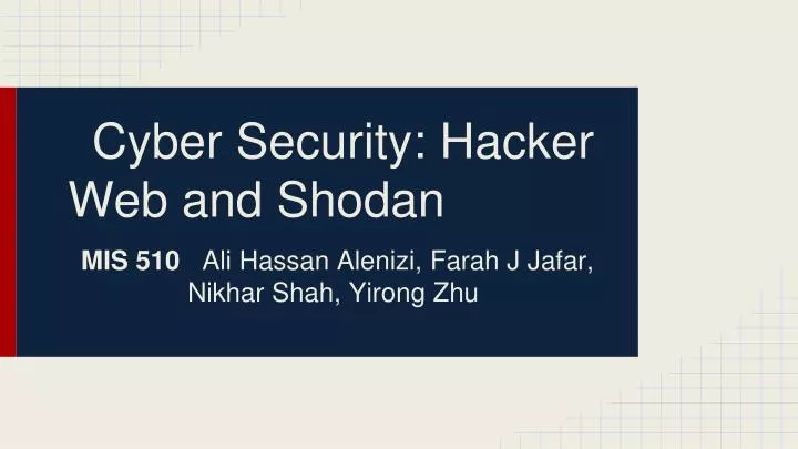 cyber security hacker web and shodan