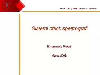 sistemi ottici spettrografi