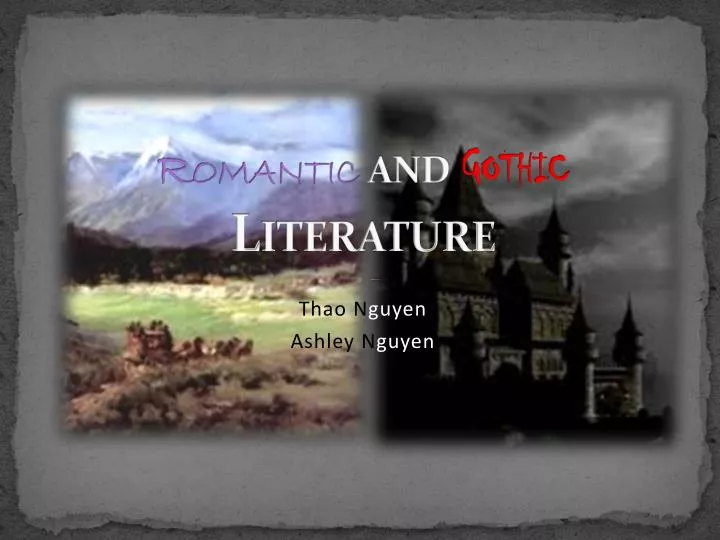 romantic and gothic literature