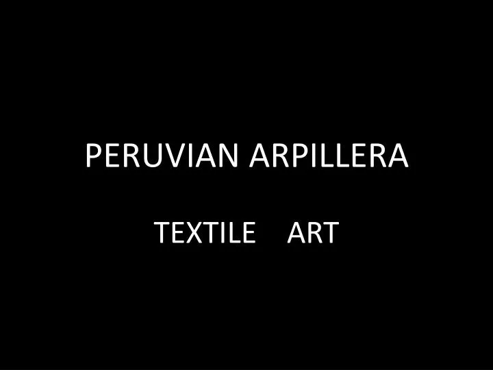 peruvian arpillera