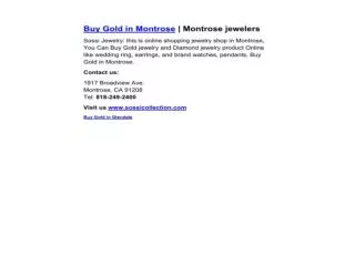Buy Gold in Montrose