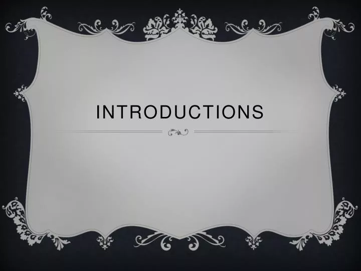 introductions