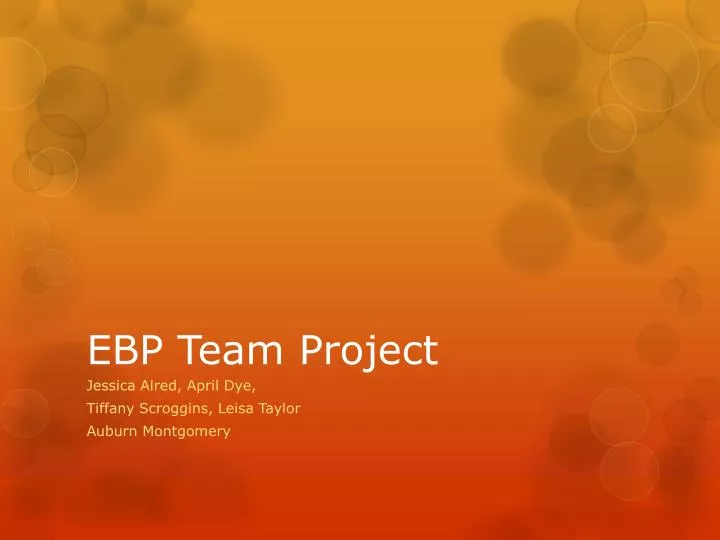 ebp team project