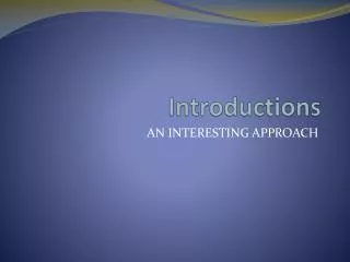 introductions