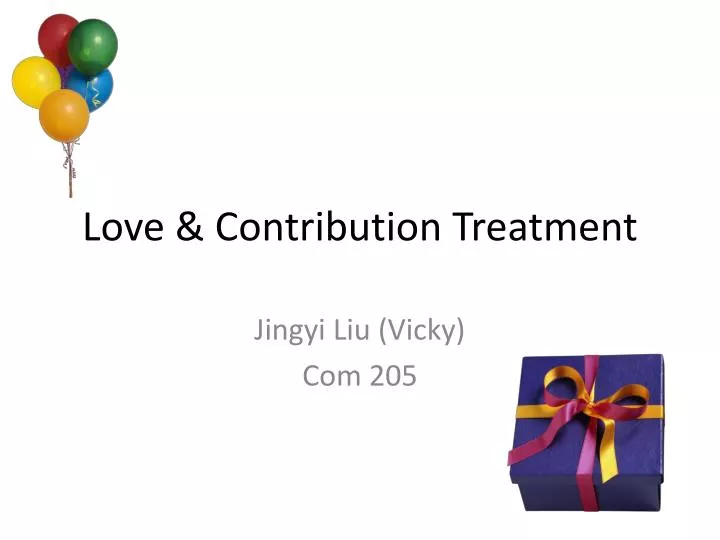 love contribution treatment