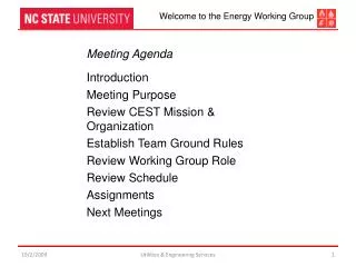 Meeting Agenda Introduction Meeting Purpose Review CEST Mission &amp; Organization