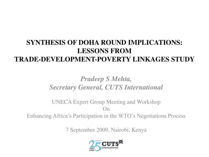 synthesis of doha round implications lessons from trade development poverty linkages study