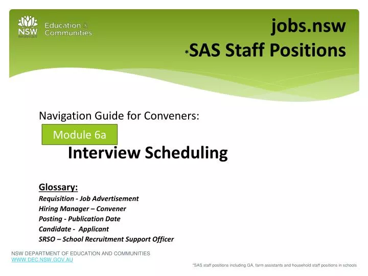 jobs nsw sas staff positions