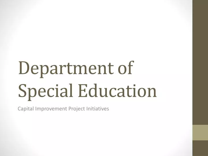 department of special education