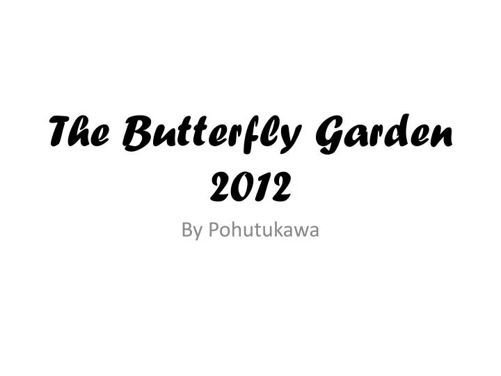 the butterfly garden 2012
