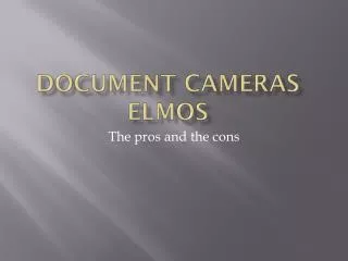 Document Cameras Elmos