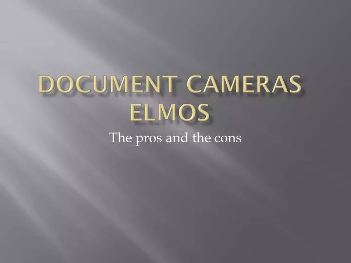 document cameras elmos