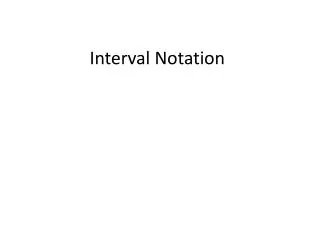 Interval Notation