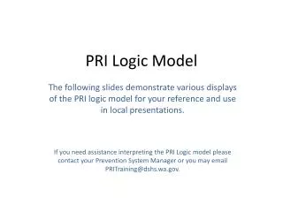 PRI Logic Model