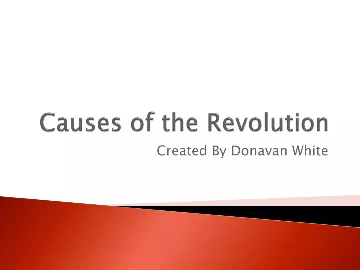 causes of the revolution
