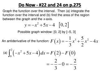 Do Now - #22 and 24 on p.275